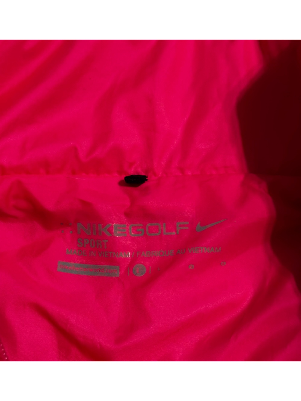 Nike Golf Womens Bright Pink Diamond-Print zip up Vest - Picture 3 of 6